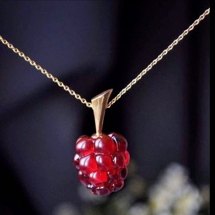 Vintage Cherry Gold Necklace