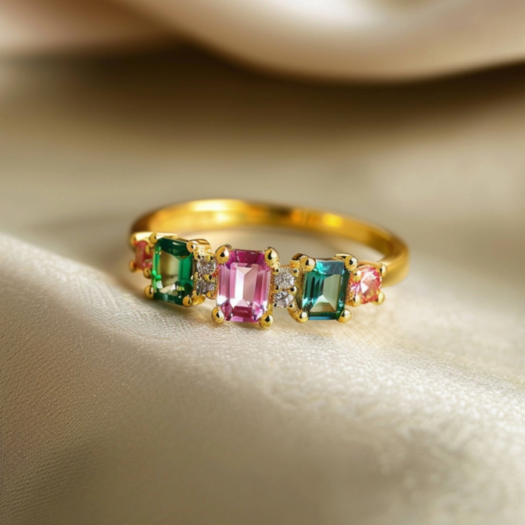 Colorful Dream Glass Ring