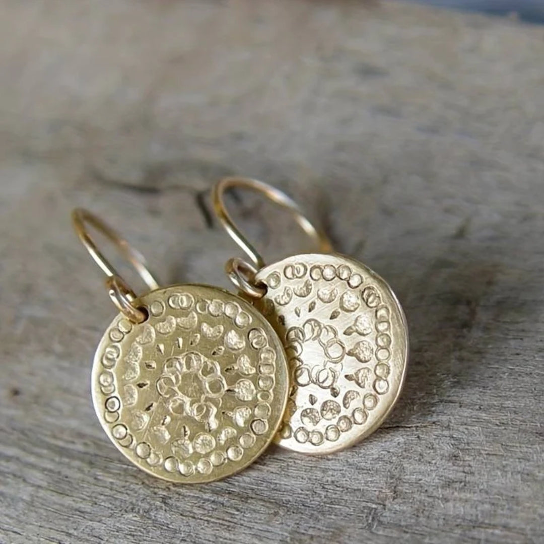 Vintage Golden Rounded Plated Earrings