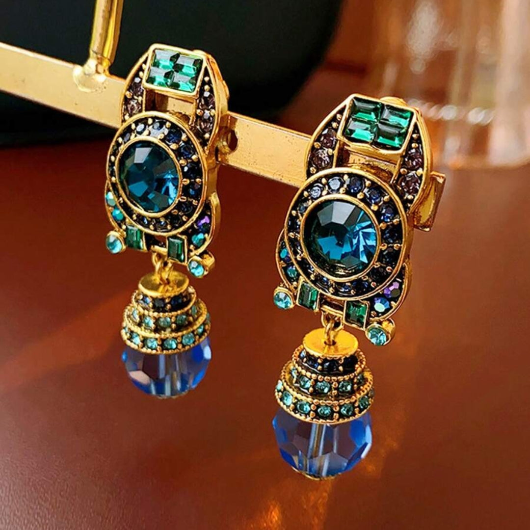 Vintage Dangling Blue Earrings