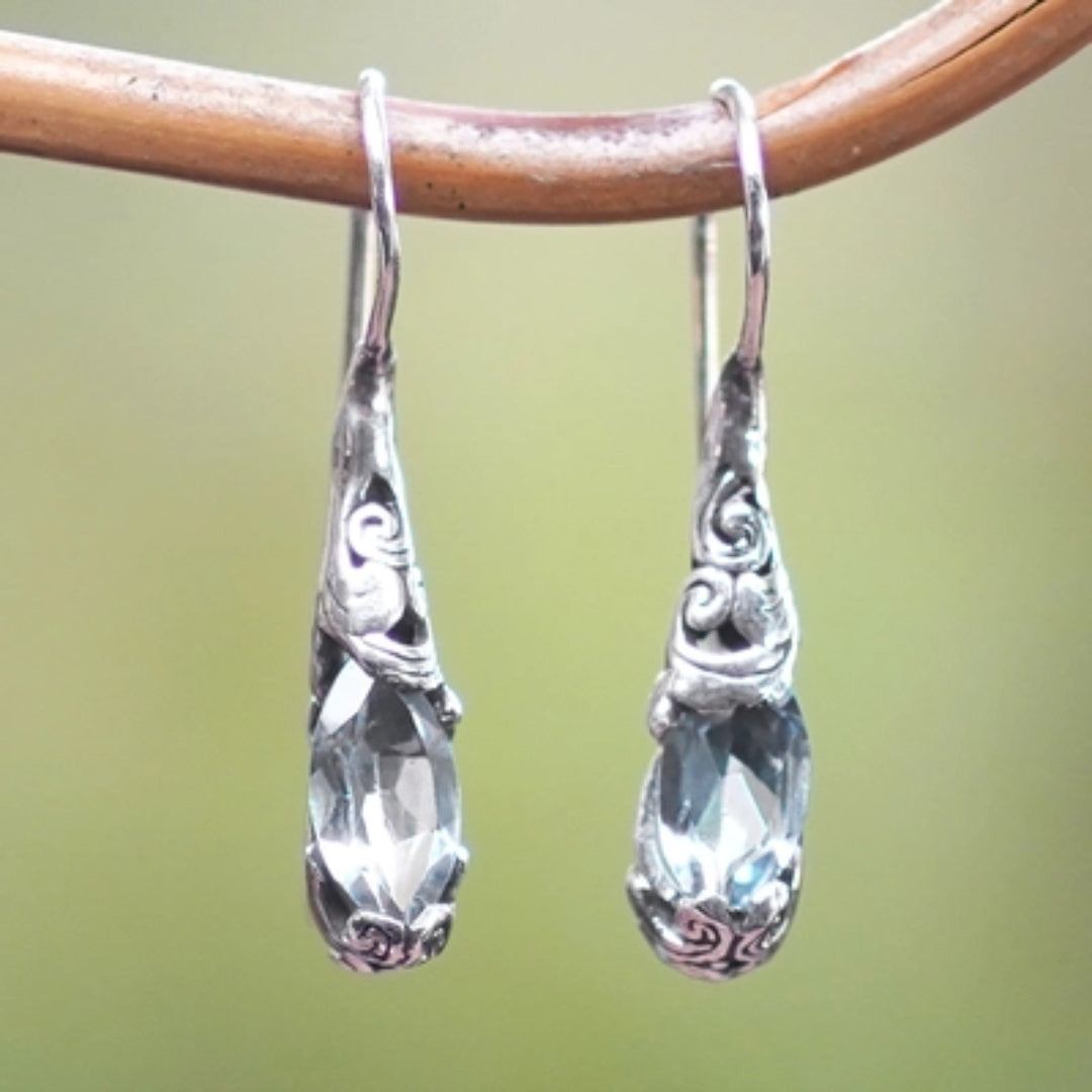 Vintage Dangling Crystal Drop Earrings