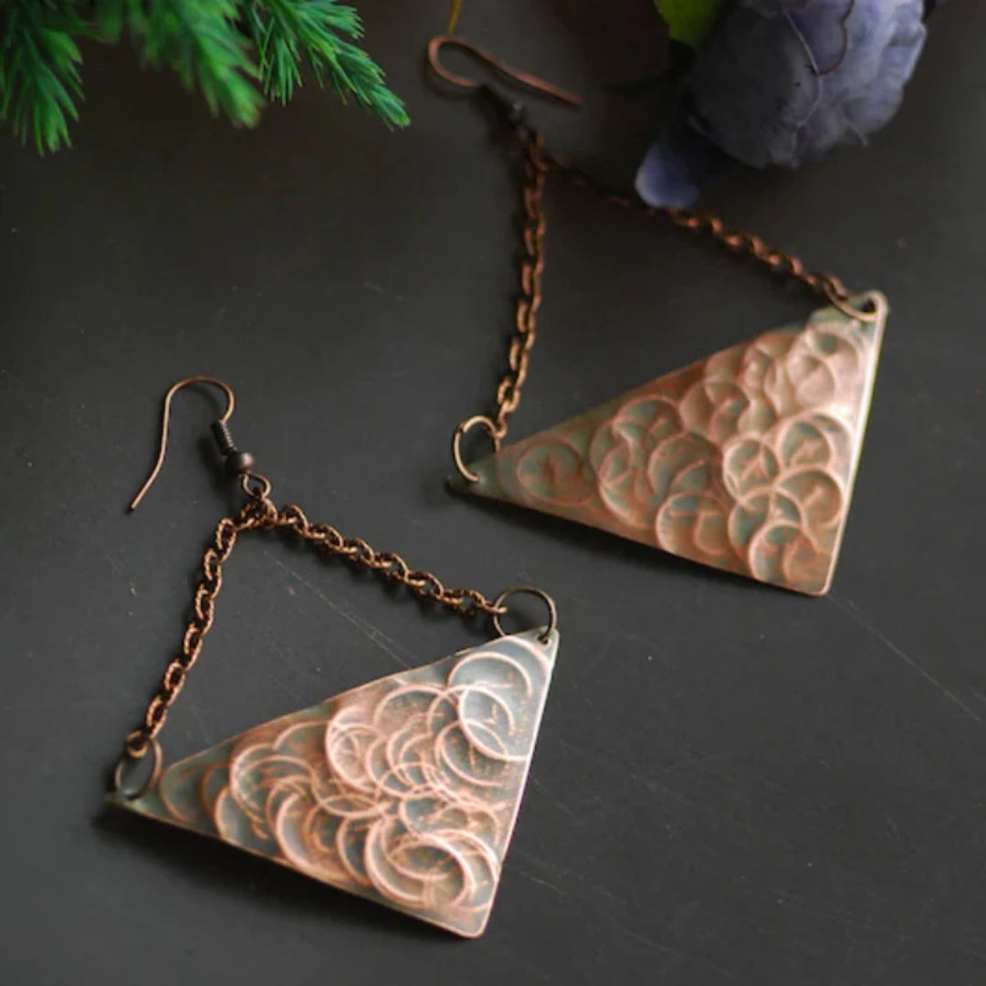 Vintage Bronze Dangling Earrings