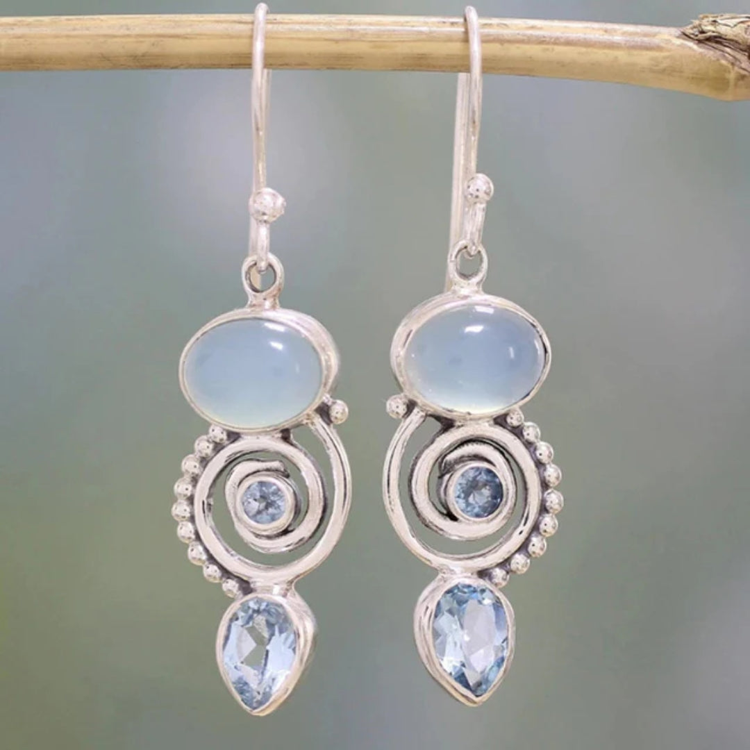 Vintage Moonstone Dangling Earrings