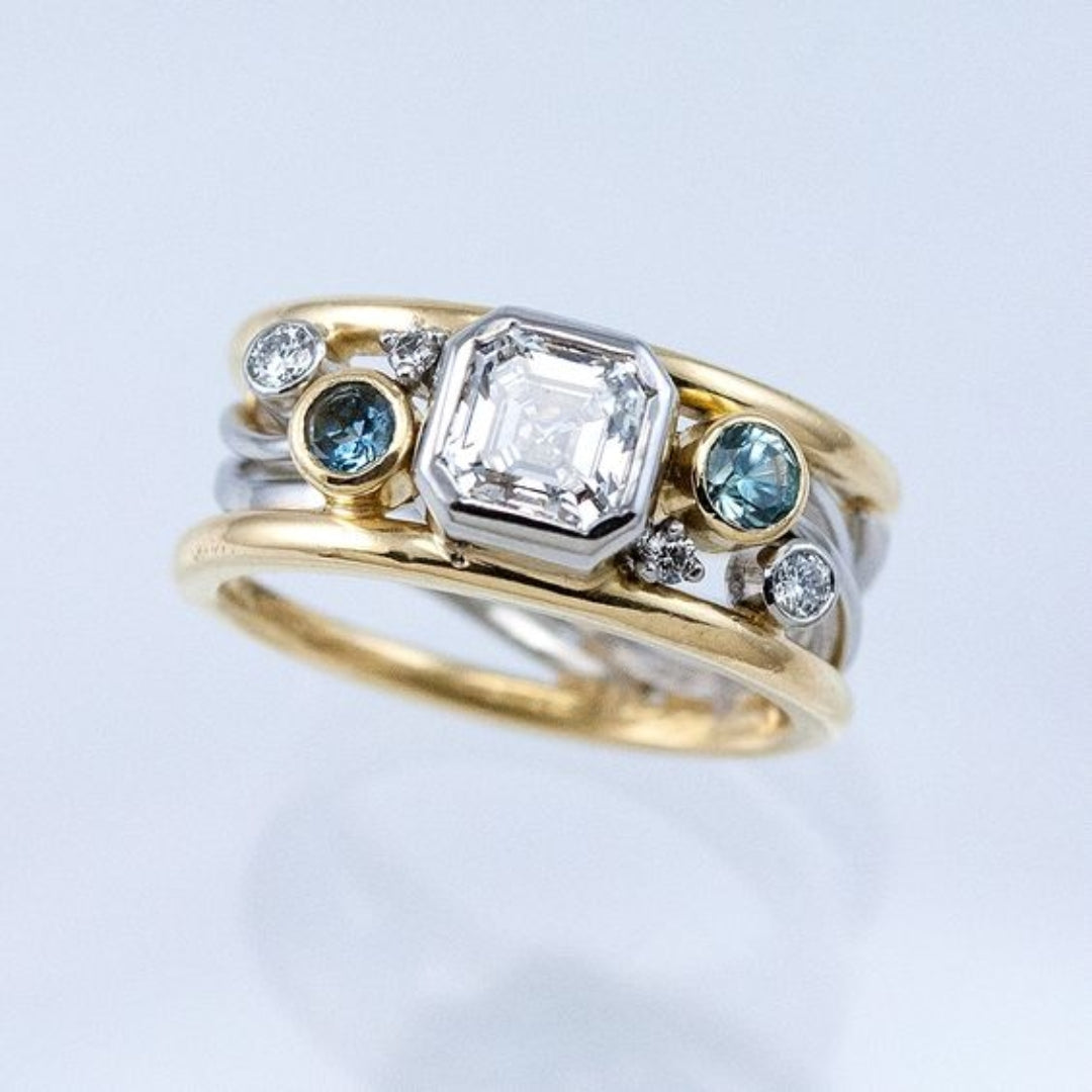 Vintage Inlaid Glass Ring