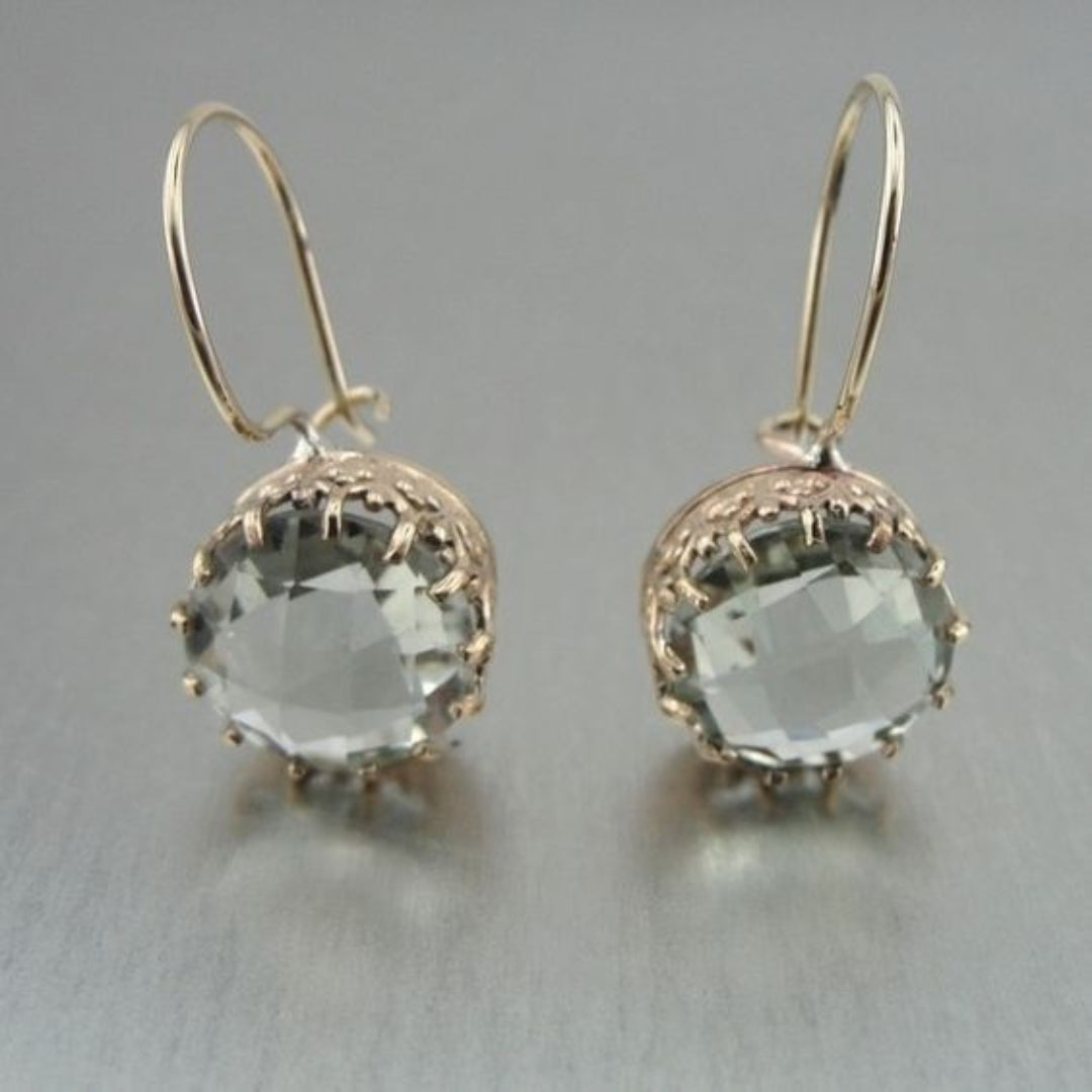 Vintage Rounded Glass Earrings