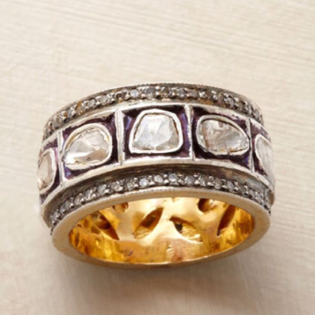 Vintage Inlaid Stone Gold Ring