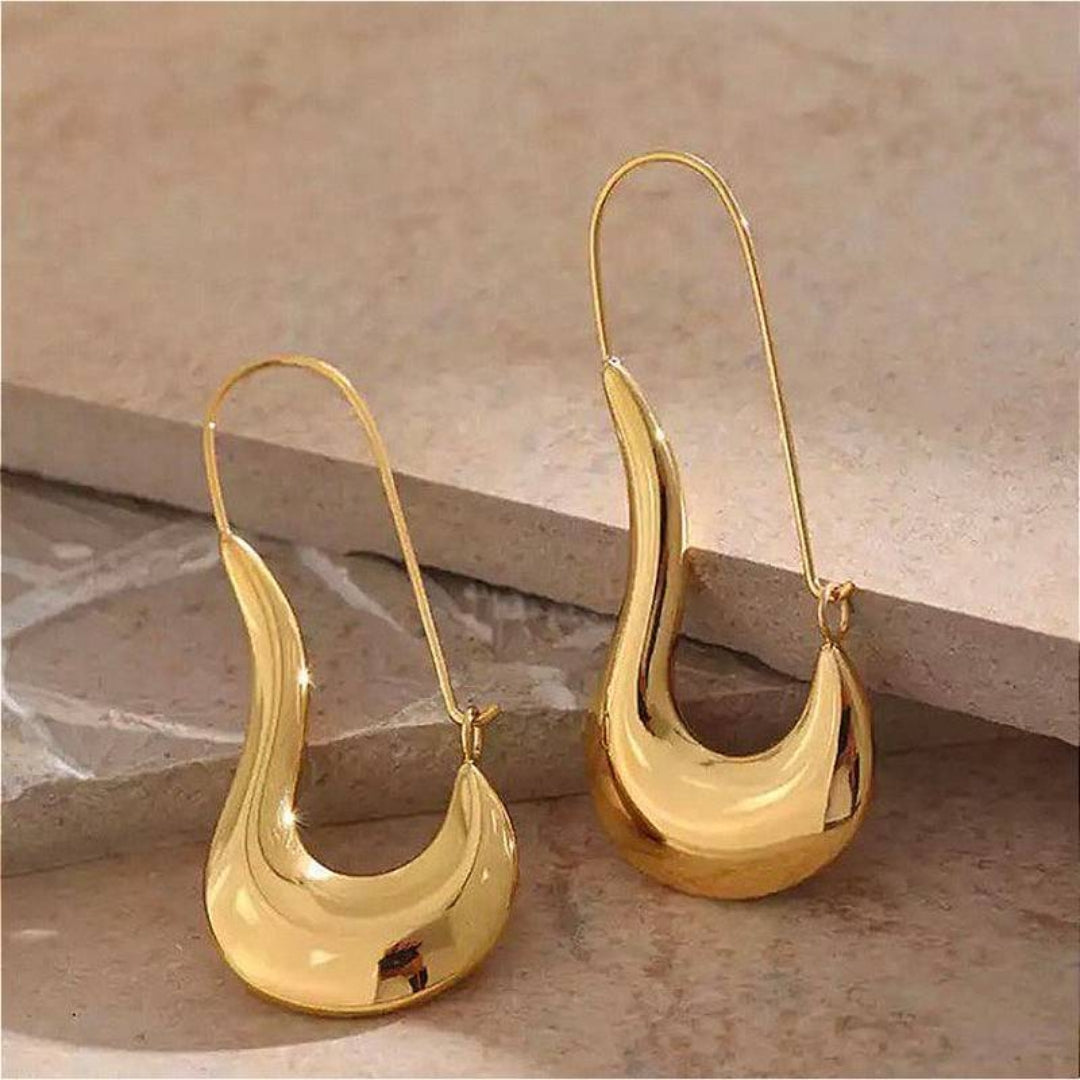 Vintage Irregular Gold Plated Earrings