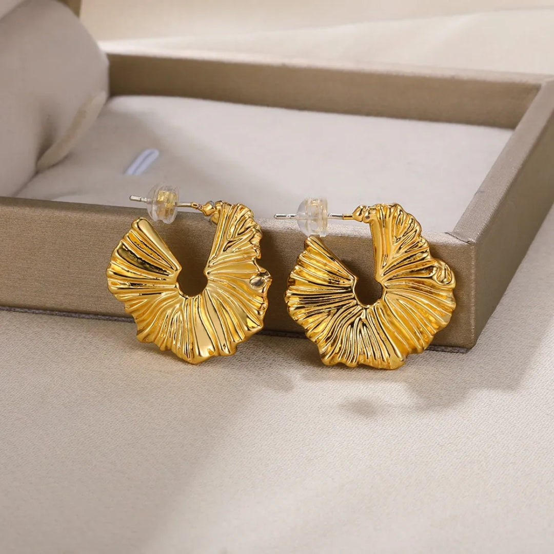 Vintage Irregular Golden Earrings