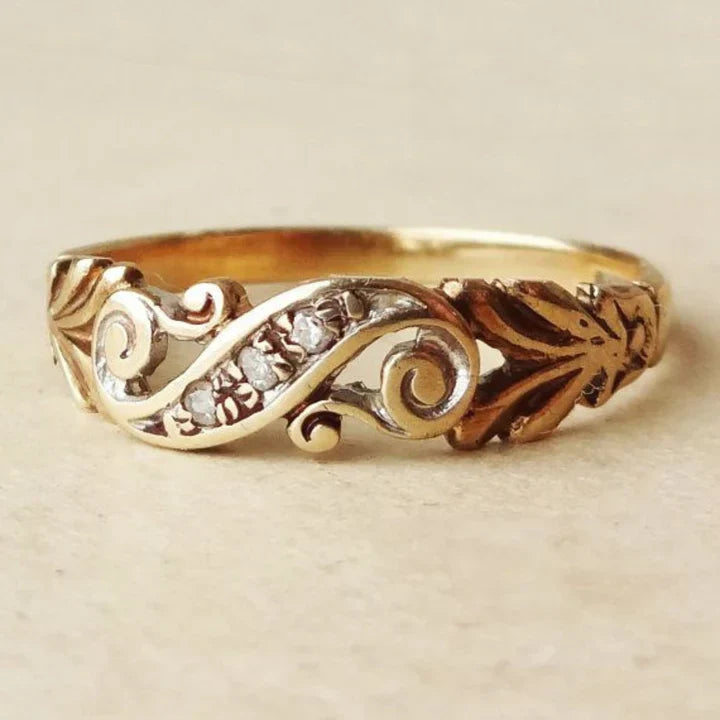 Ivy Golden Zirconia Ring