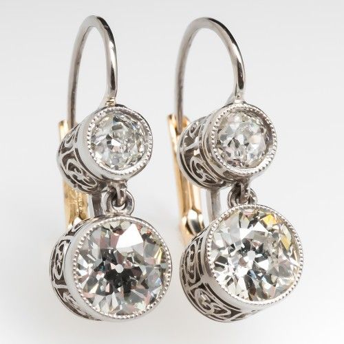 Vintage Zirconia Rounded Earrings