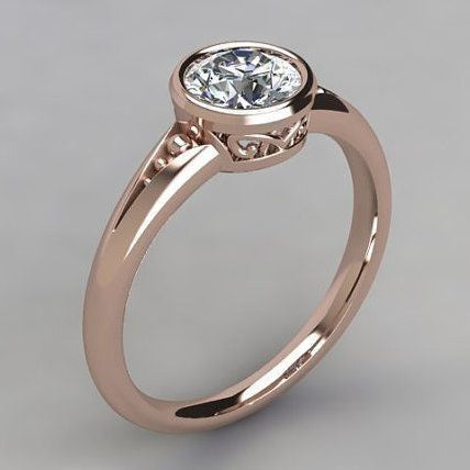 Vintage Rose Zirconia Cut Ring