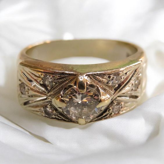 Vintage Bright Luxury Gold Ring