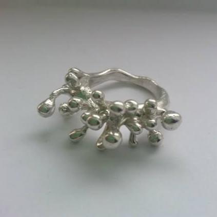 Vintage Silver Coral Ring