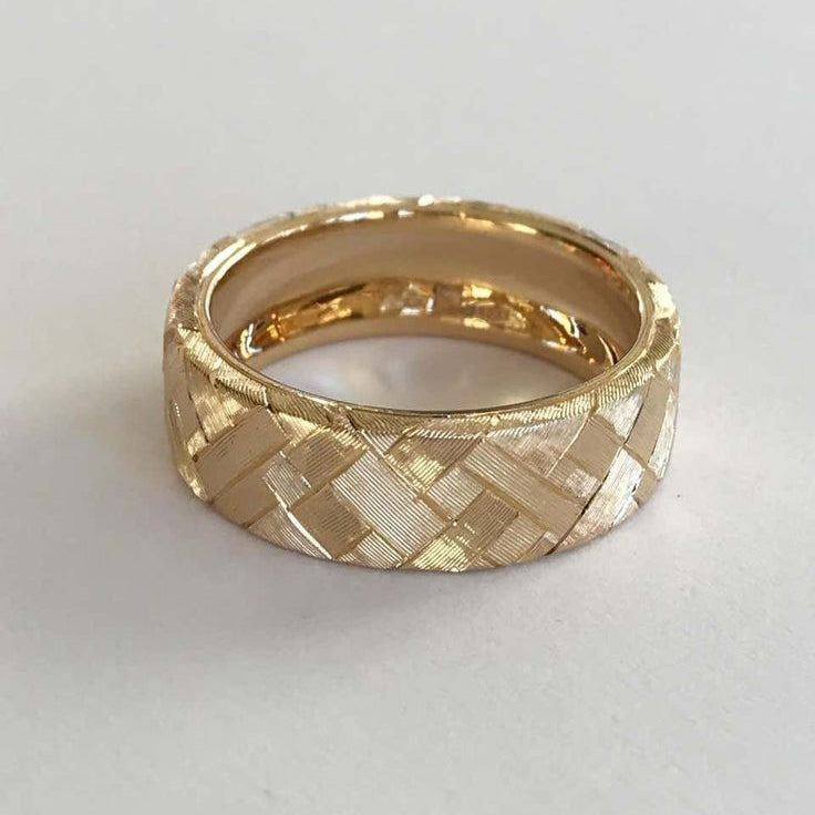 Vintage Gold Mesh Ring