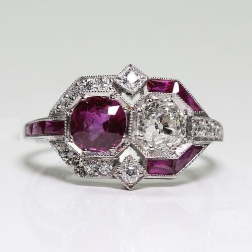 Vintage Garnet Crystal Ring