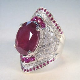 Vintage Garnet Glass Zirconia Ring