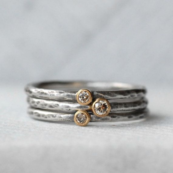 Vintage Layered Silver Ring Set