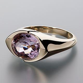 Vintage Purple Inlaid Crystal Ring