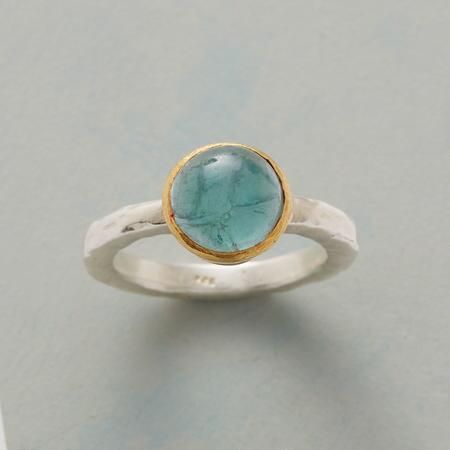 Vintage Blue Silvered Ring