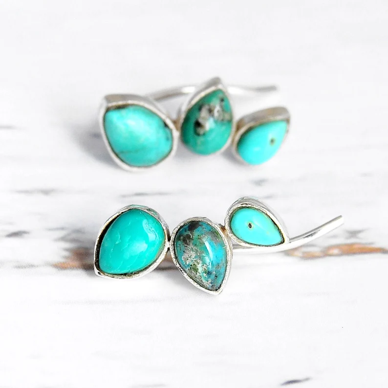 Vintage Blue Stones Earrings