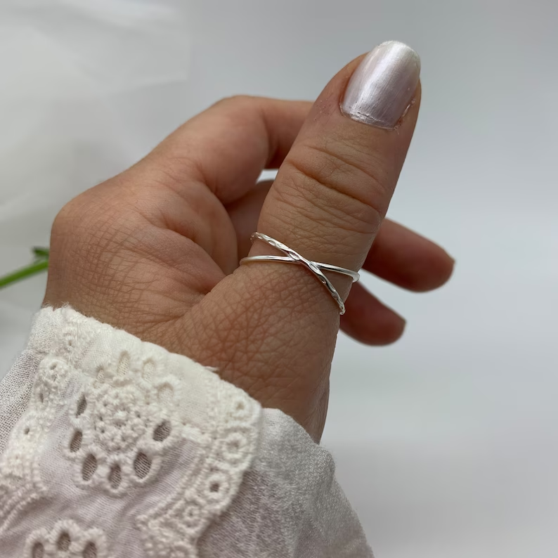 Cross Silvered Ring