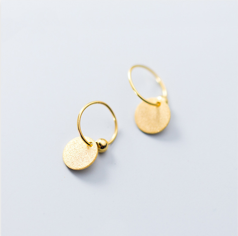 Vintage Rounded Golden Small Earrings