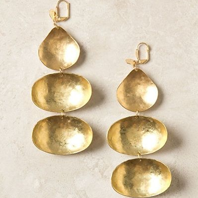 Vintage Dangling Gold Plated Earrings