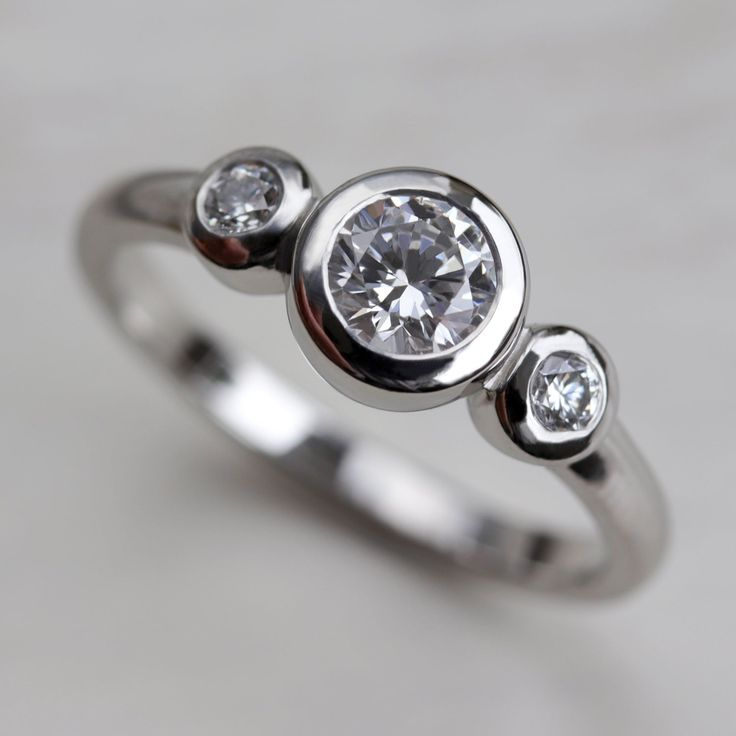 Vintage Triple Glass Silver Ring