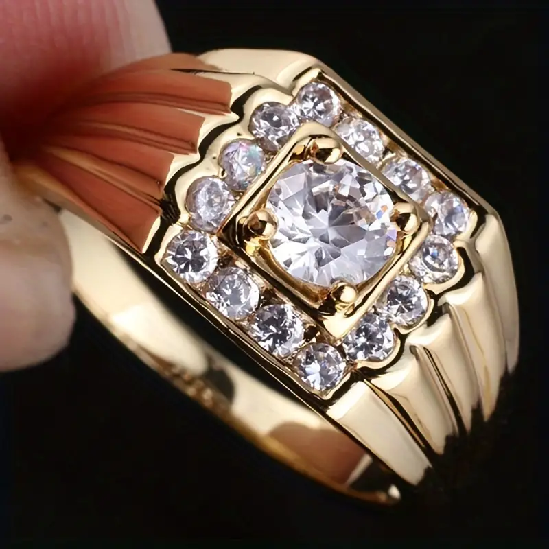 Vintage Gold Layer Zirconia Ring