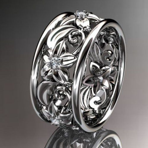 Vintage Hollow Floral Silver Ring