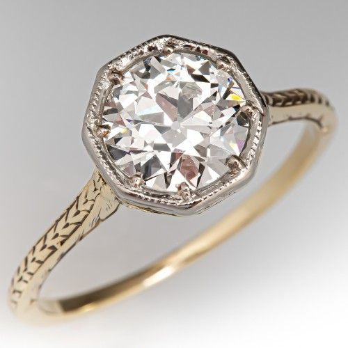 Vintage Rounded Crystaline Ring