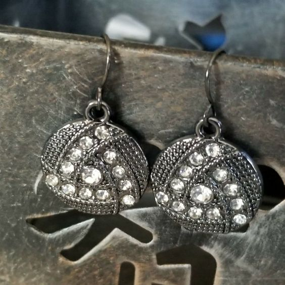 Vintage Bright Silver Earrings