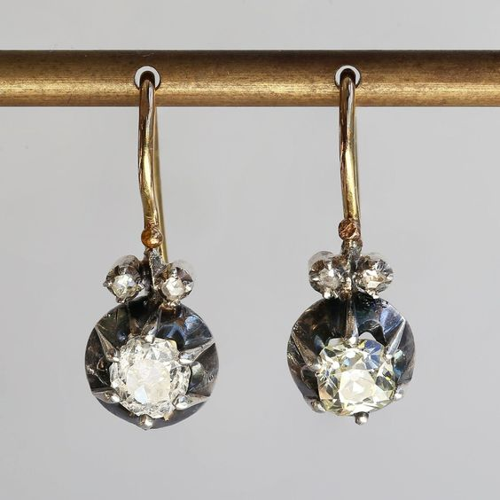 Vintage Crystal Sphere Earrings