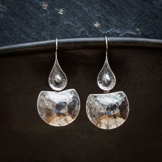 Vintage Dangling Silvered Earrings