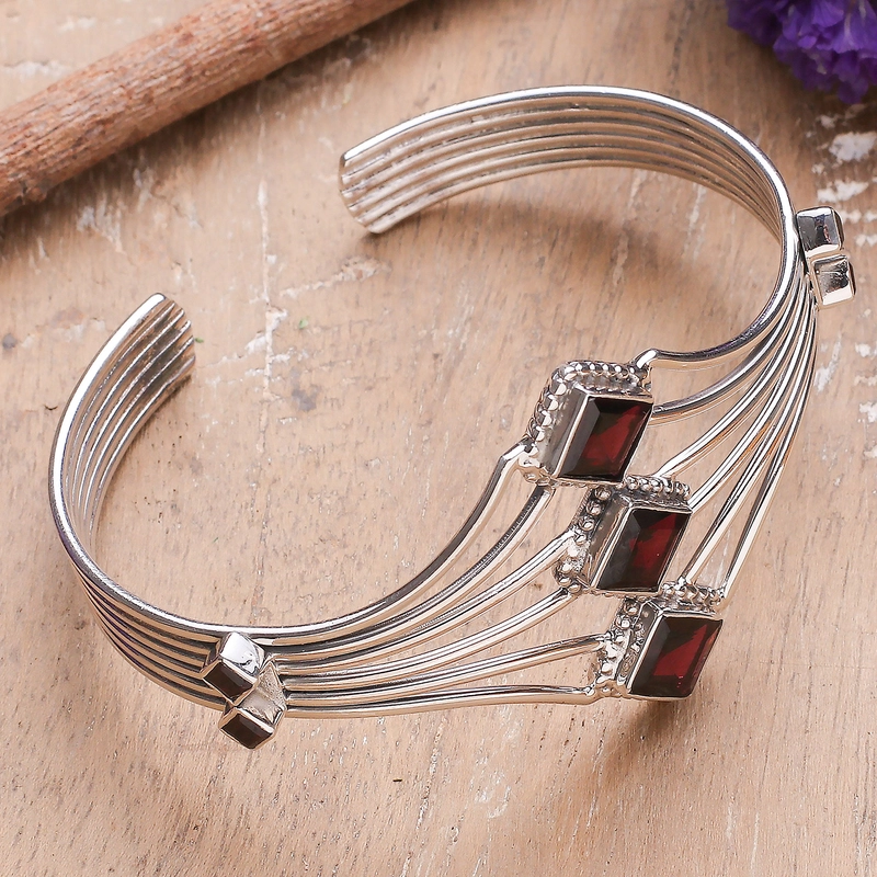 Vintage Layered Red Stone Bracelet