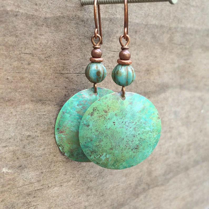 Vintage Turquoise Rounded Earrings