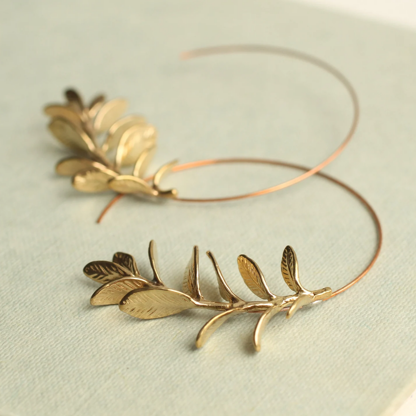 Vintage Golden Leaf Earrings