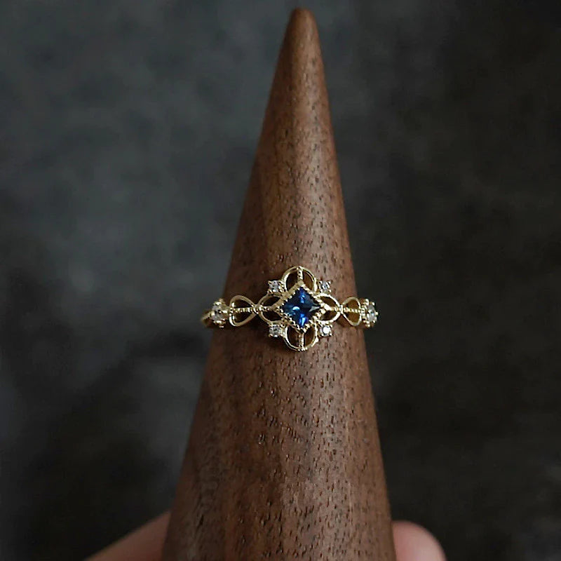 Blue Crystal Luxury Ring