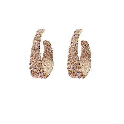 Luxury Shiny Earrings in Gold