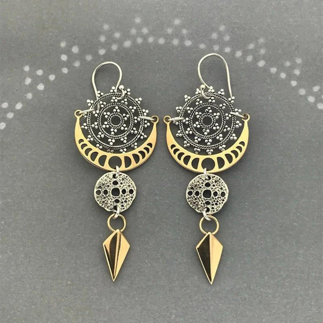 Golden Mandala Earrings