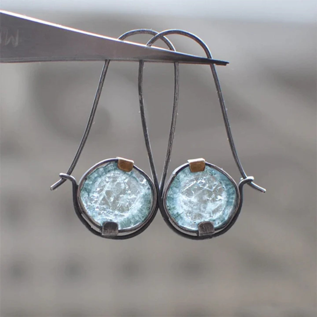 Vintage Moon Crystal Earrings