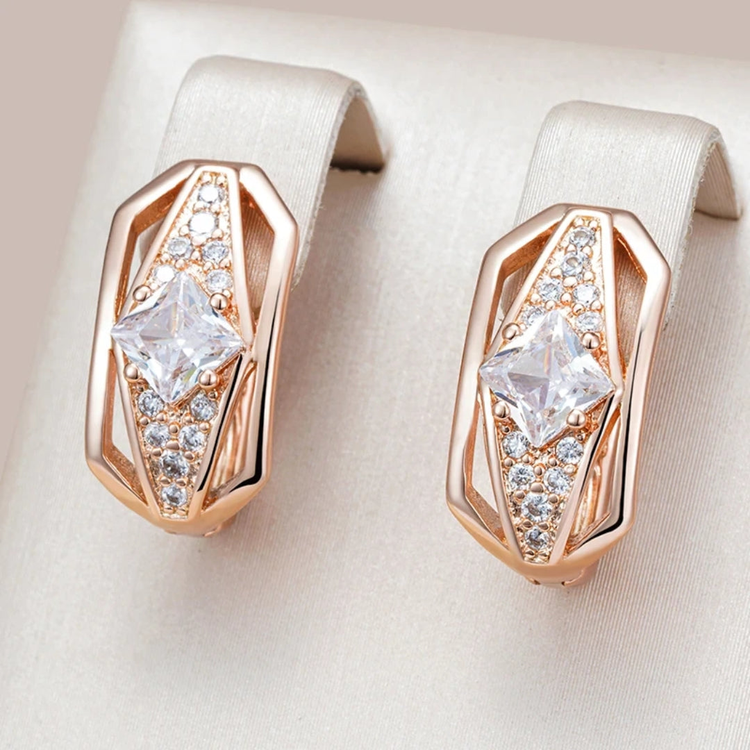 Elegant Bright Zirconia Earrings