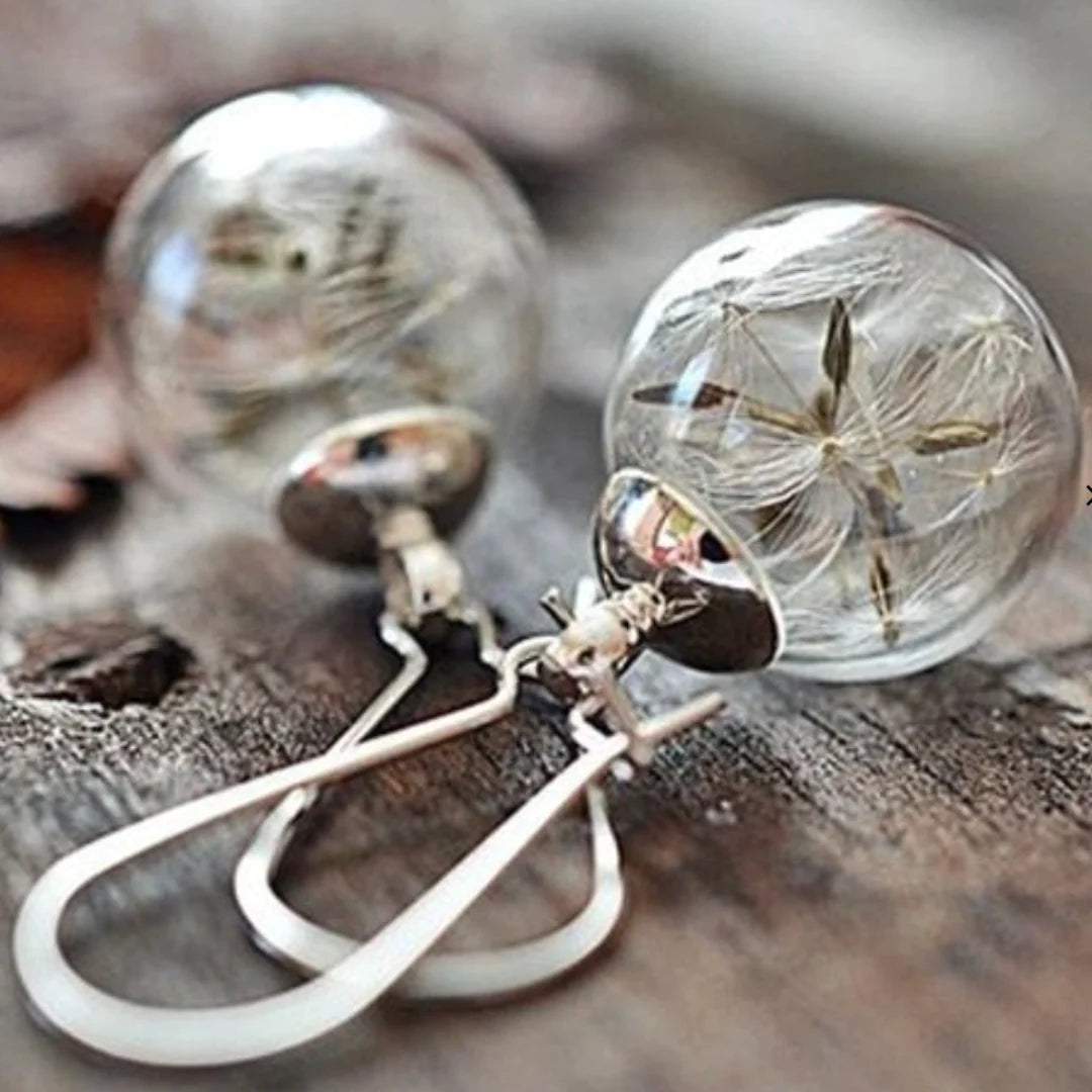 Dandelion Crystal Earrings