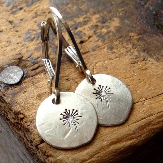 Dandelion Silver Plated Earrings