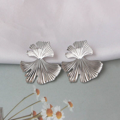 Silver and Gold Petal Earrings