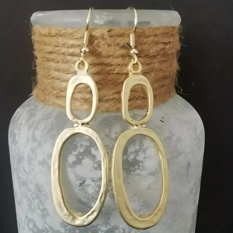 Vintage Golden Circles Earrings