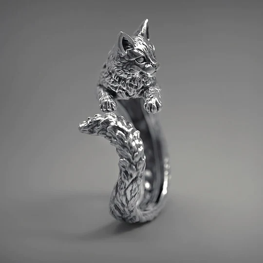 Silver Wildcat Ring