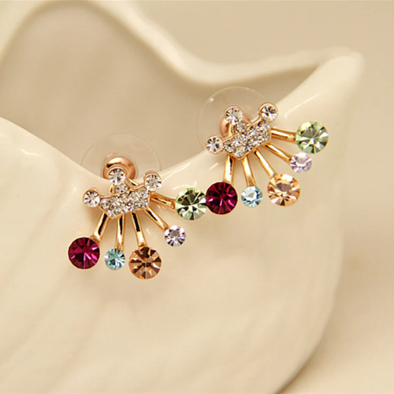 Colorful Zirconia Tie Earrings