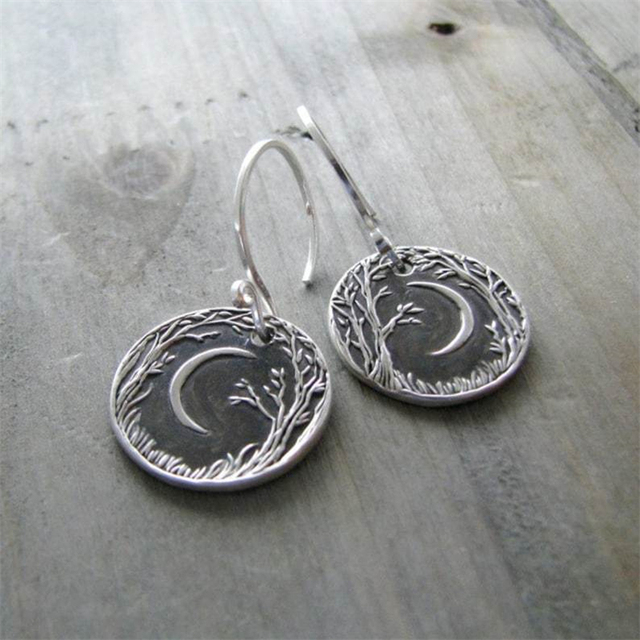 Moonlight Vintage Silver Earrings