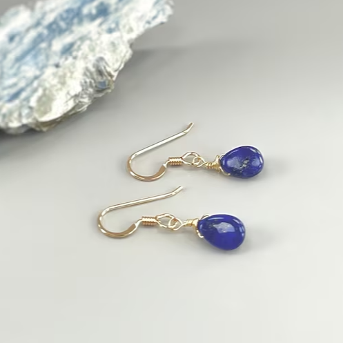 Vintage Blue Crystal Earrings